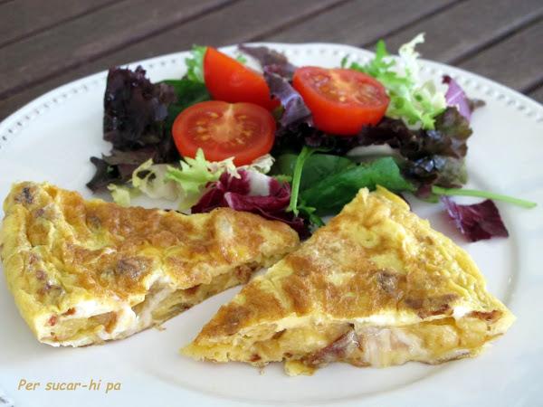 Tortilla de patata y cebolla en 5 minutos