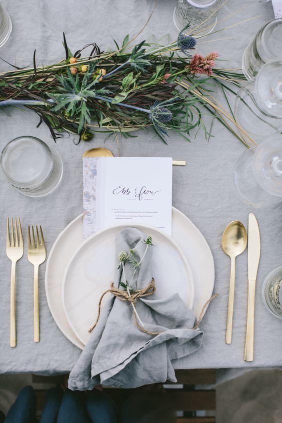 Mesa de Navidad natural