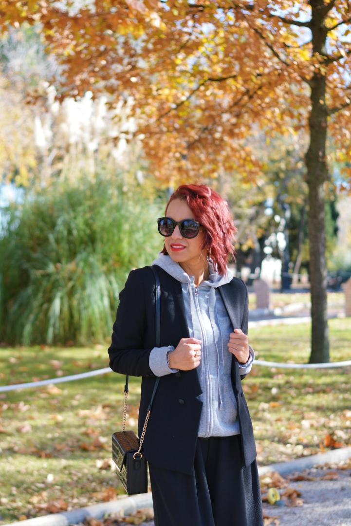 Pantalones culotte con sudadera