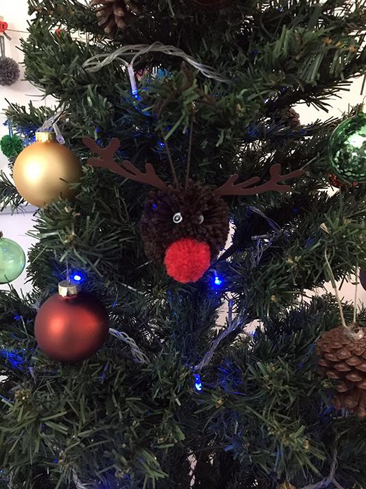 DIY Rudolf pompon lana handmade