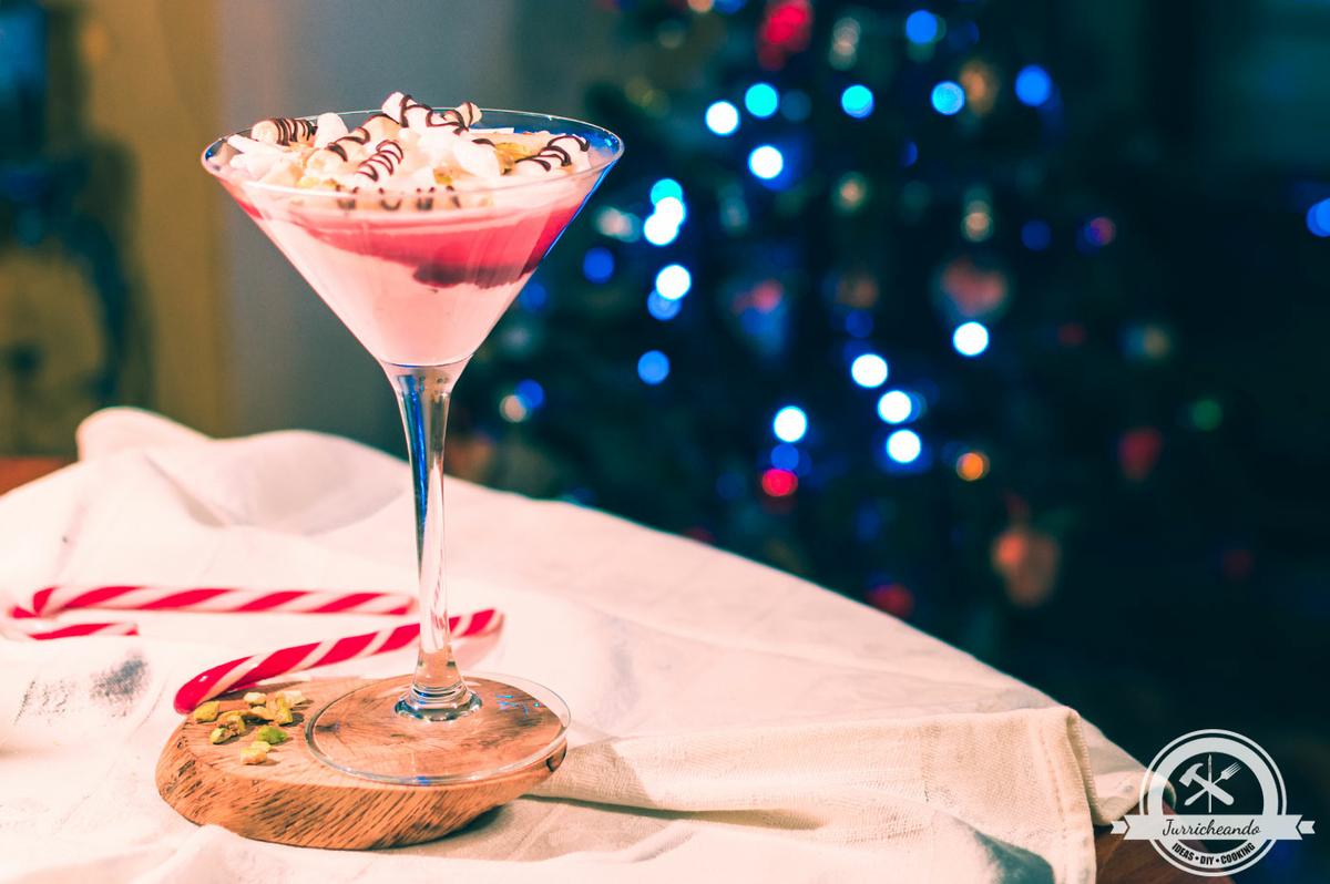 Postre de Navidad Frambuesa y Vainilla