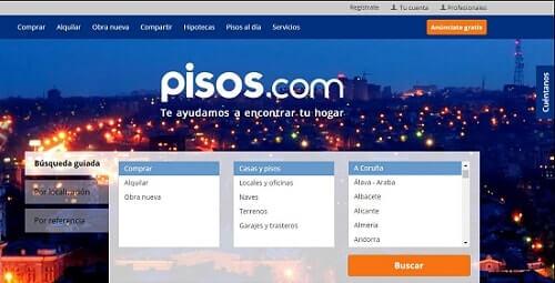 pisos.com para encontrar habitaciones