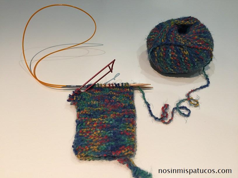 mitones tejidos en circular