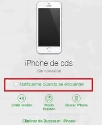 notificación de rastreo