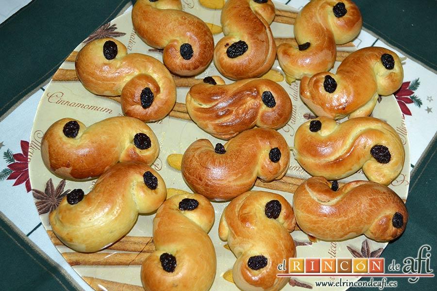 Bollos de Santa Lucía, sugerencia de presentación