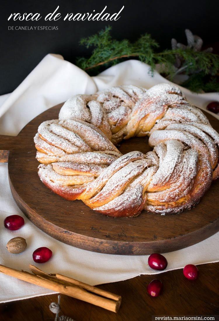 Rosca de navidad de canela y especias