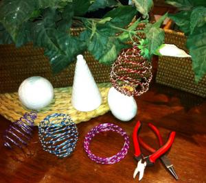 formas de alambre decoracion navidad