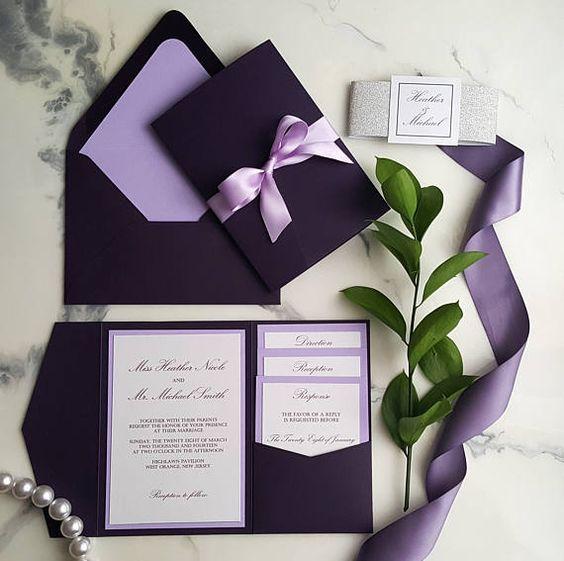 invitaciones boda ultra violet