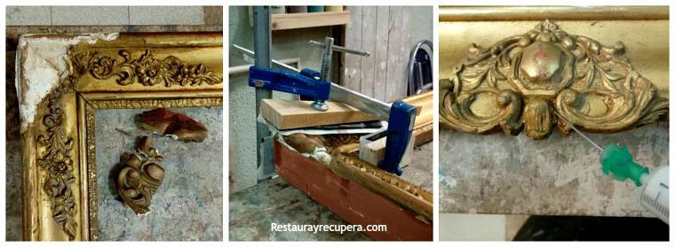 restauracion_marco_dorado_y_lienzo_consolidacion_restaurayrecupera