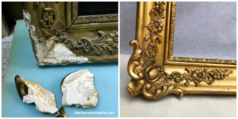 restauracion_marco_dorado_y_lienzo_esquina_inferior_izquierda_restaurayrecupera