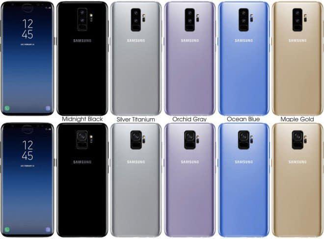 imagen Samsung Galaxy S9 colores