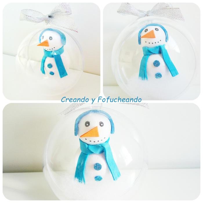 Bola navideña con Muñeco de Nieve.