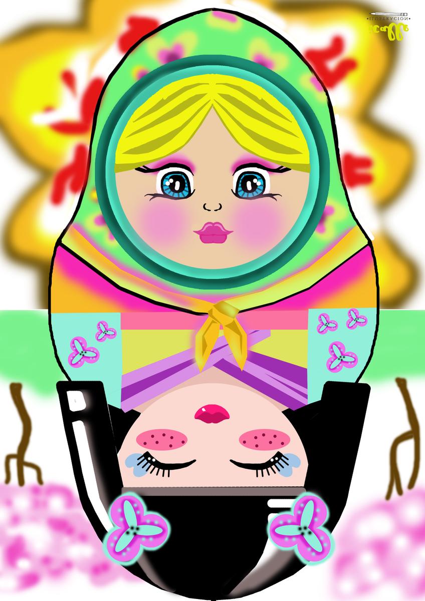 miniatura para descaraga poster matrioskas kokeshis icalleilustracion