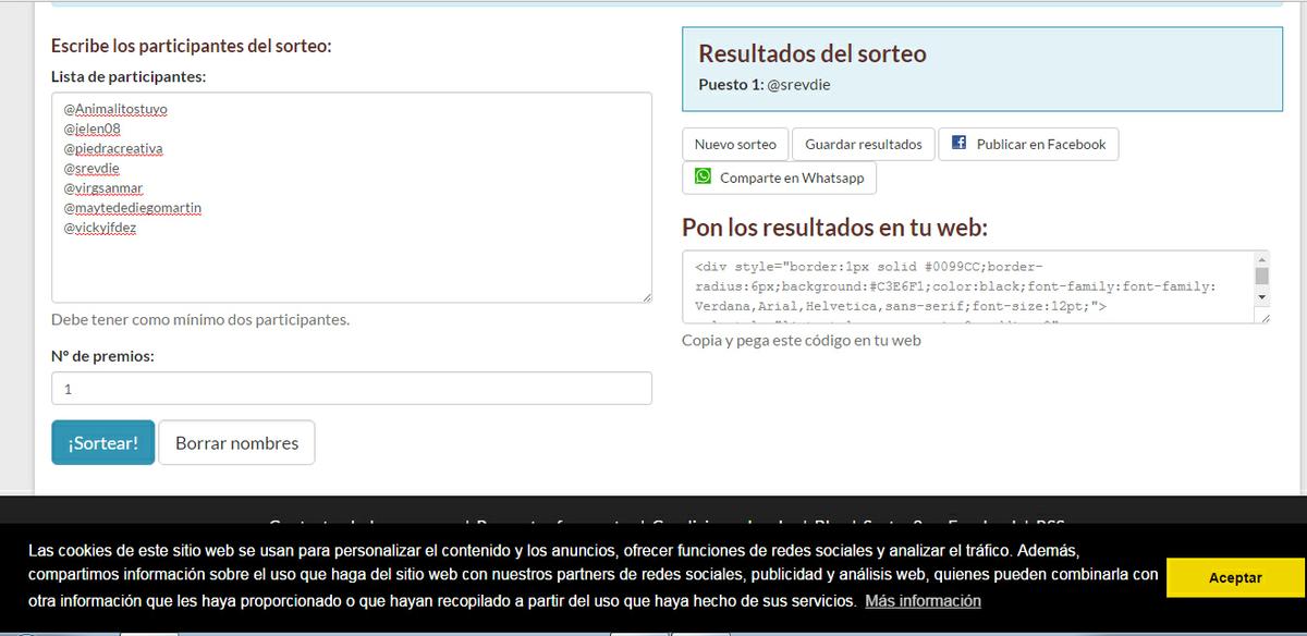 ganadora del sorteo icalle ilustracion