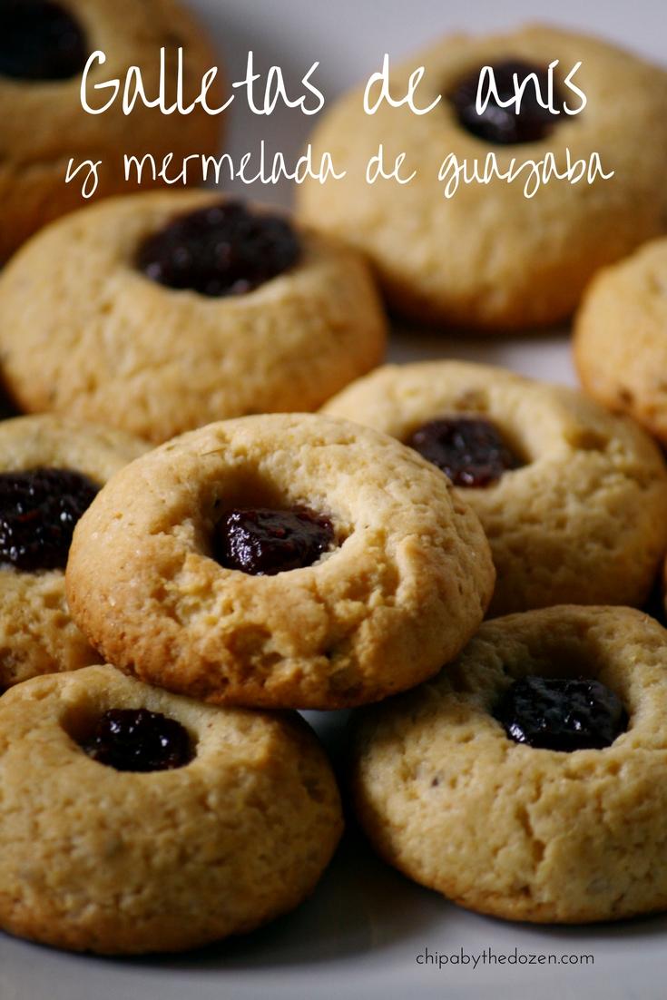 Galletas de anís y mermelada de guayaba