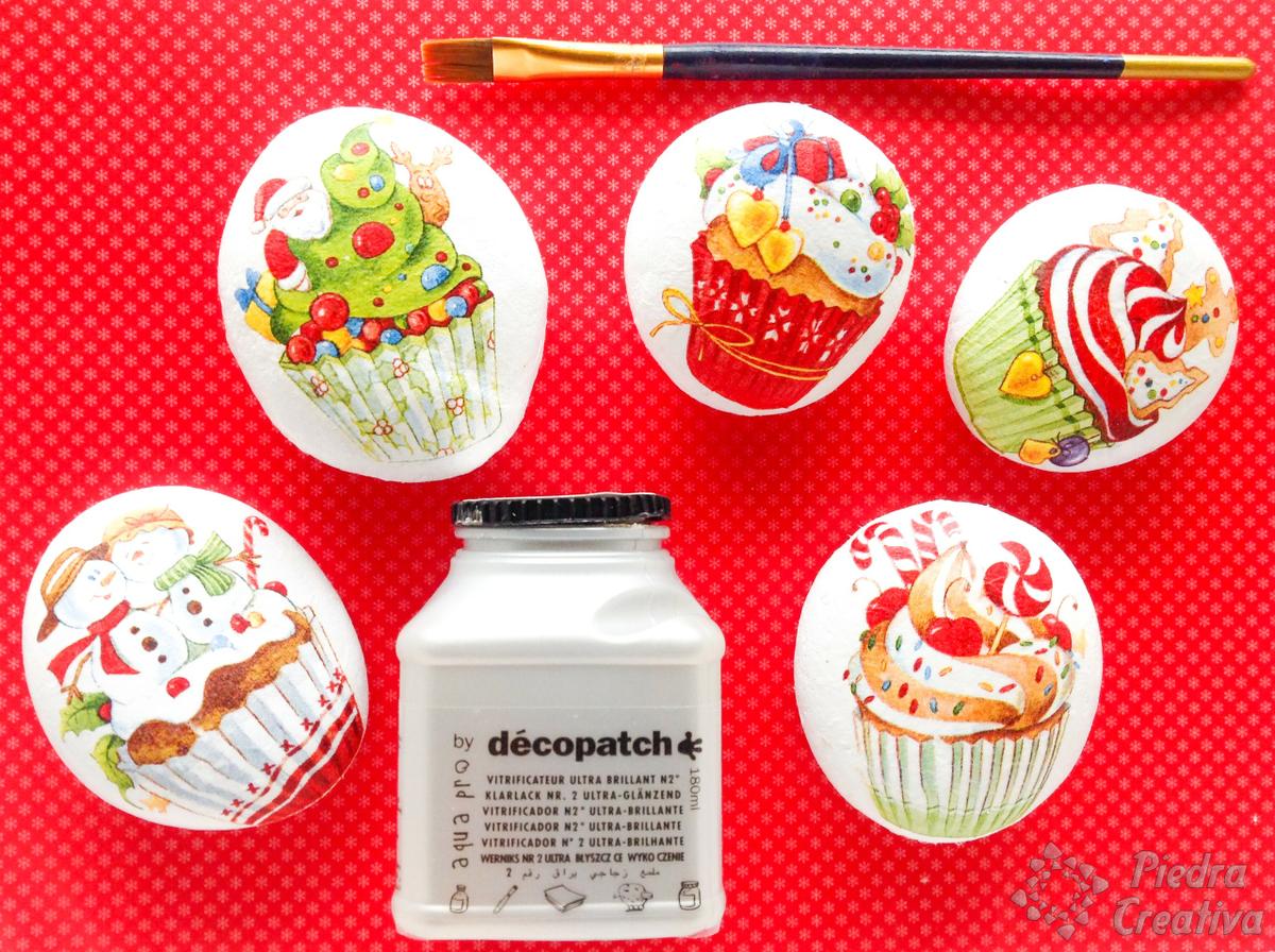 Barniz para Decoupage sobre piedras pintadas
