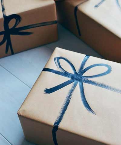 papel de regalo para navidad diy muy fácil pintando lazos