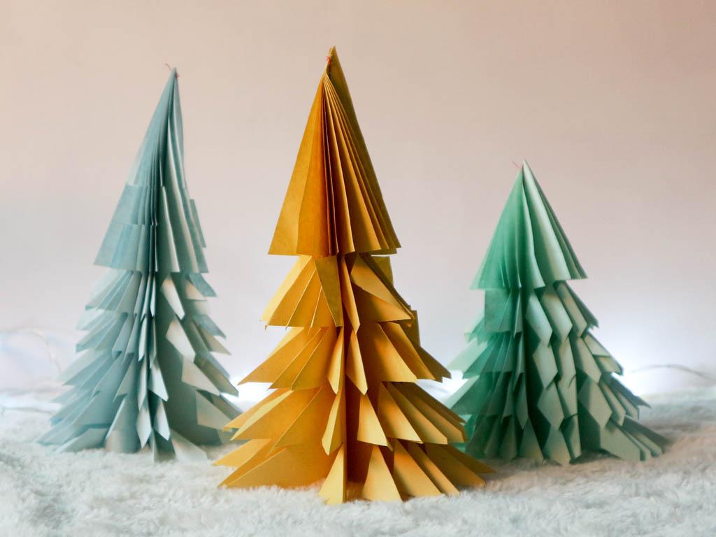 arboles de navidad de papel