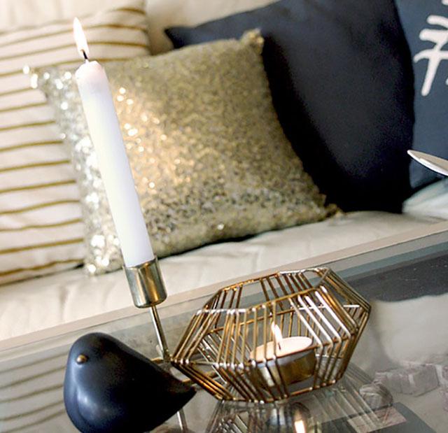 Navidad dorada y gris