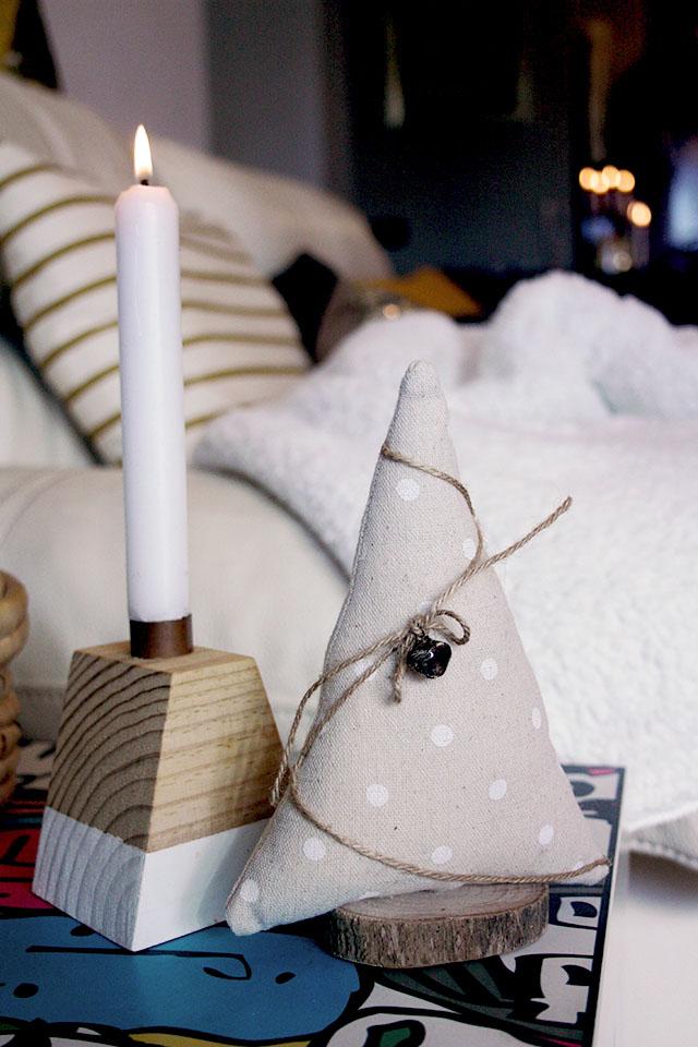 Navidad dorada y gris arbol natural