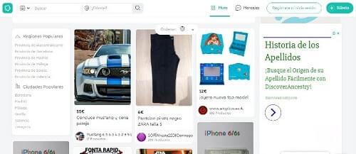 Wallapop venta compra articulos geolocalizados
