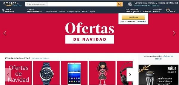 web de amazon