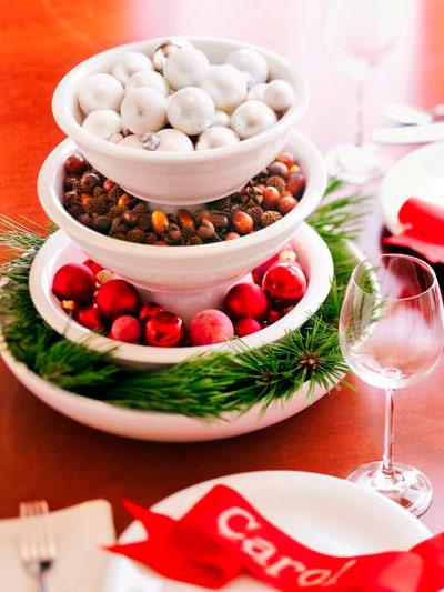 centro de navidad hecho con manualidades para decorar