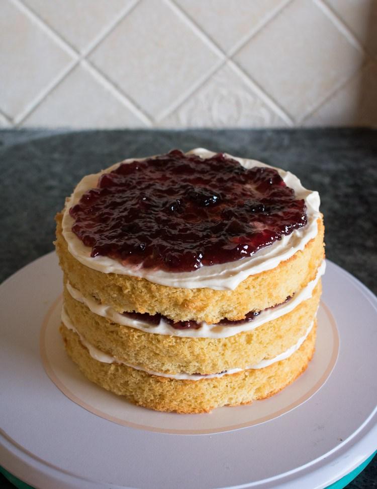 receta de naked cake de vainilla