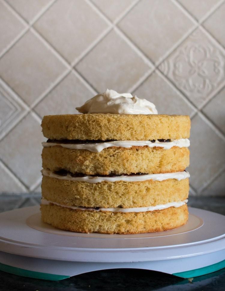 receta de naked cake de vainilla