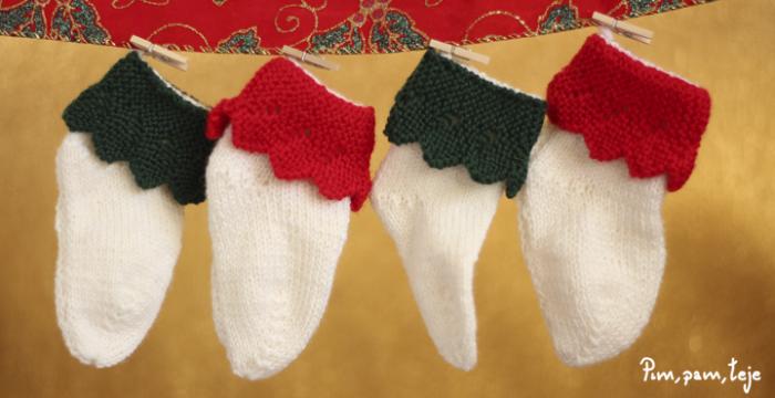 Cómo tejer calcetines navideños
