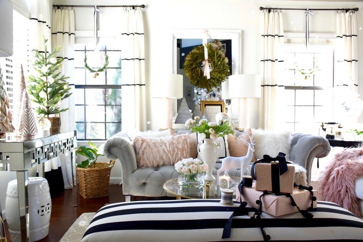 Decoración navideña con mucho glamour