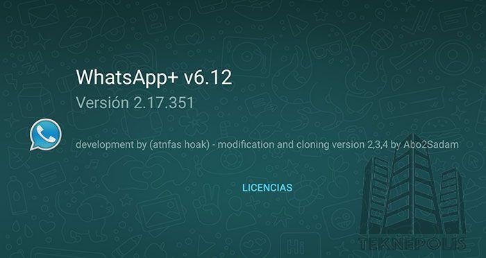 imagen WhatsApp PLUS versión 6.12