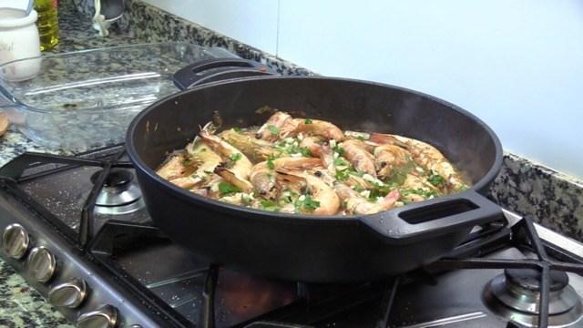 Deliciosos Langostinos al Ron 