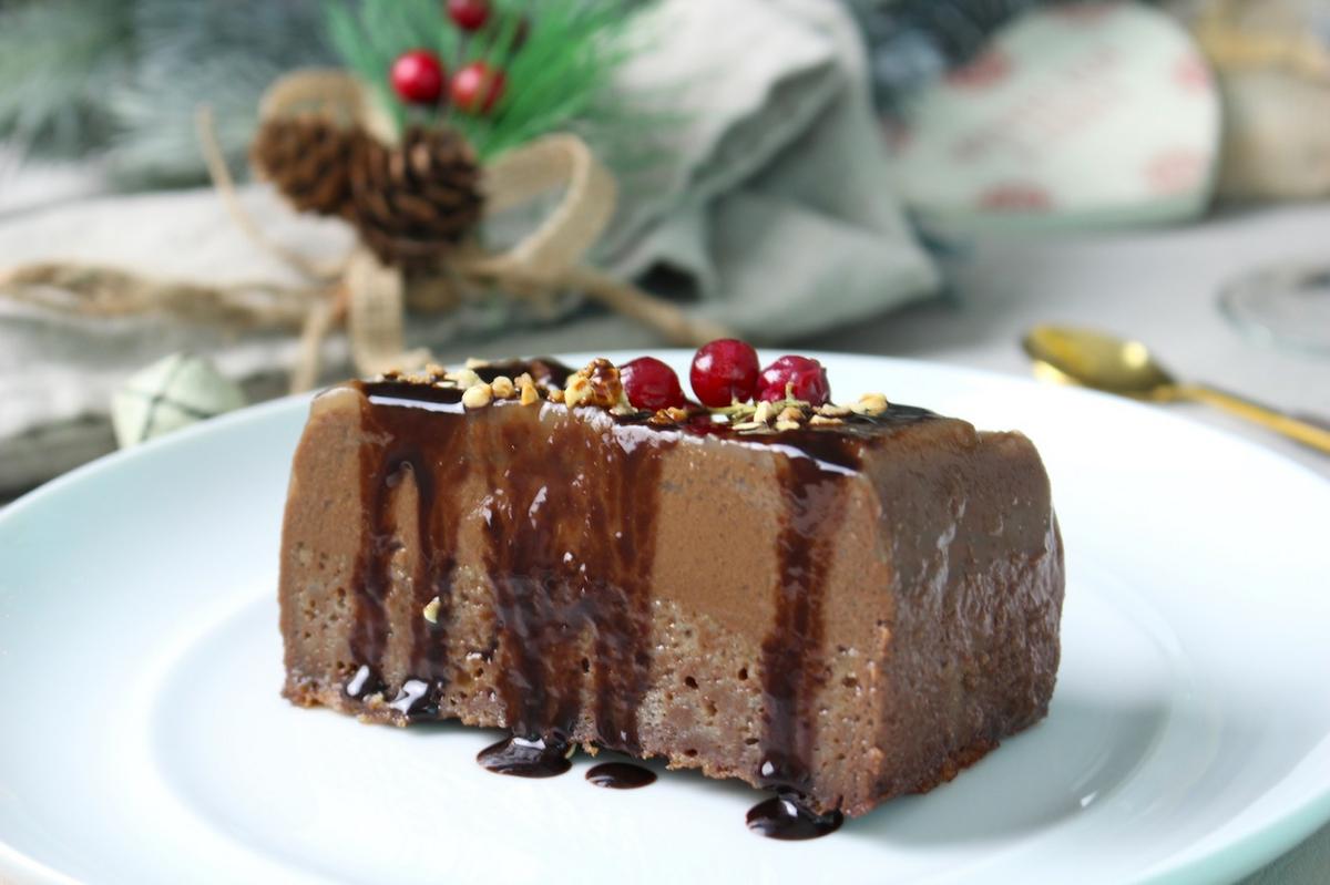 Pudin de chocolate sin leche