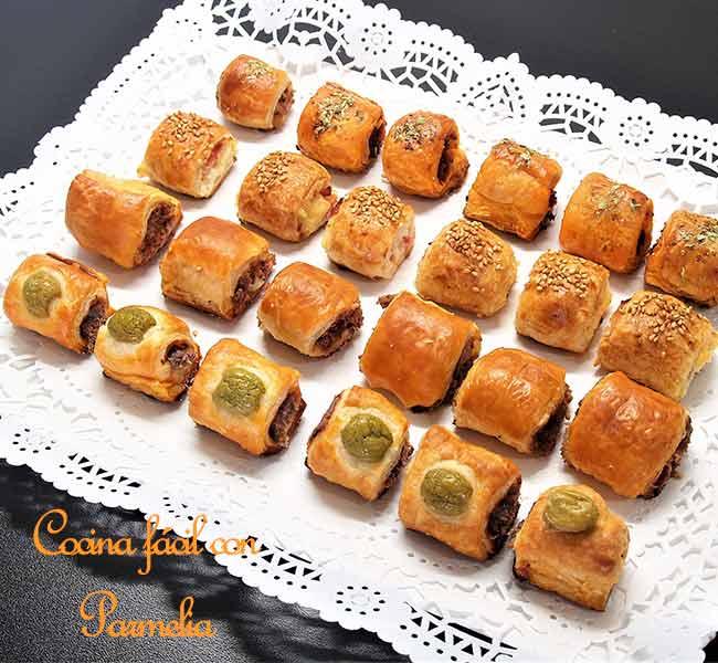 Saladitos de hojaldre variados