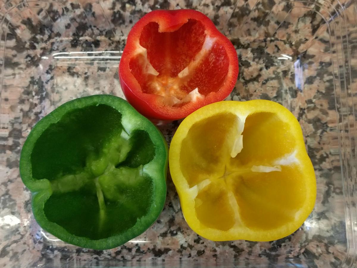Pimientos de colores sin semillas