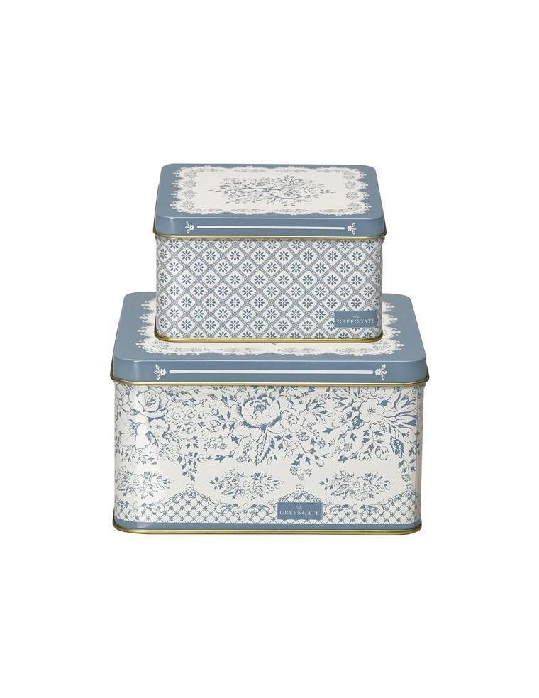 Juego De Latas Jenny Dusty Blue Green Gatae