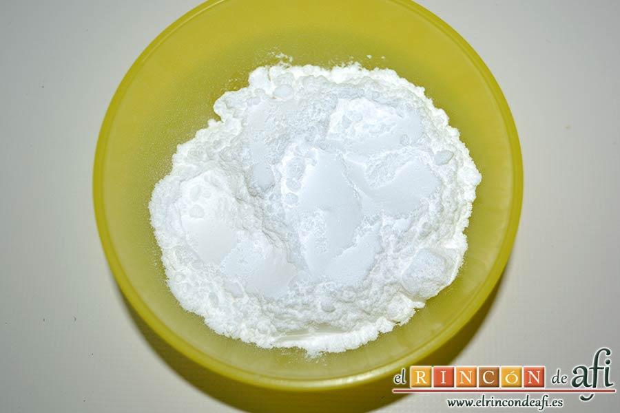 Galletas de Navidad de chocolate y avellanas, preparar azúcar glass