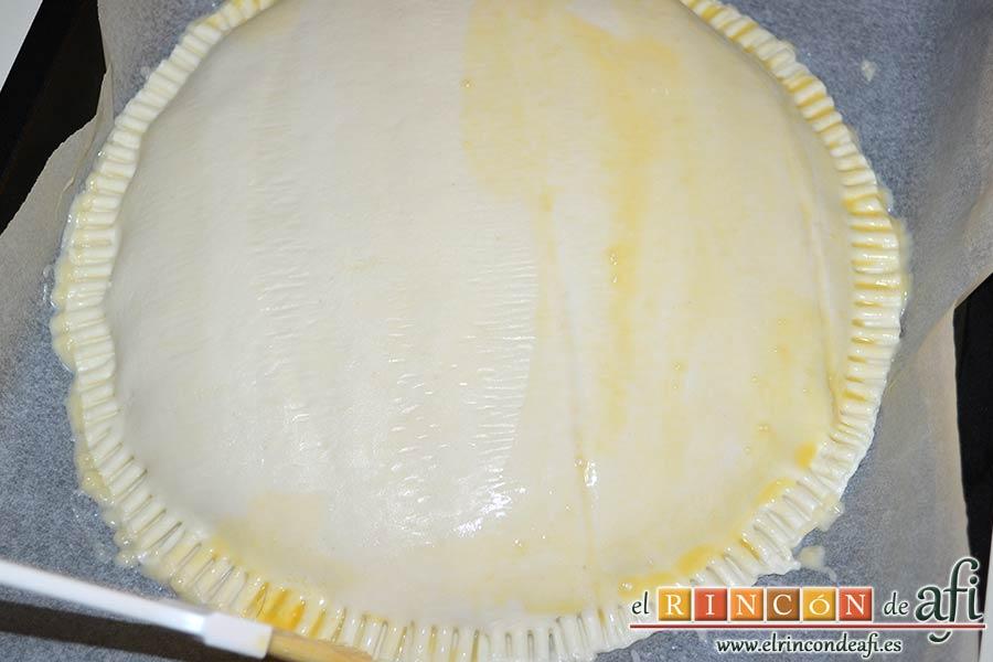 Galettes des Rois, pintar con huevo batido