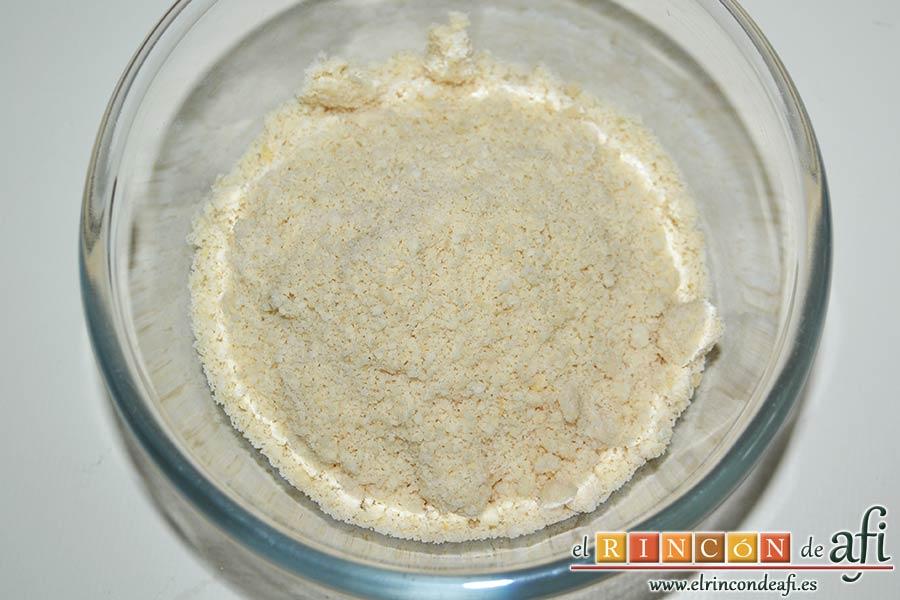 Galettes des Rois, poner en un bol la almendra molida