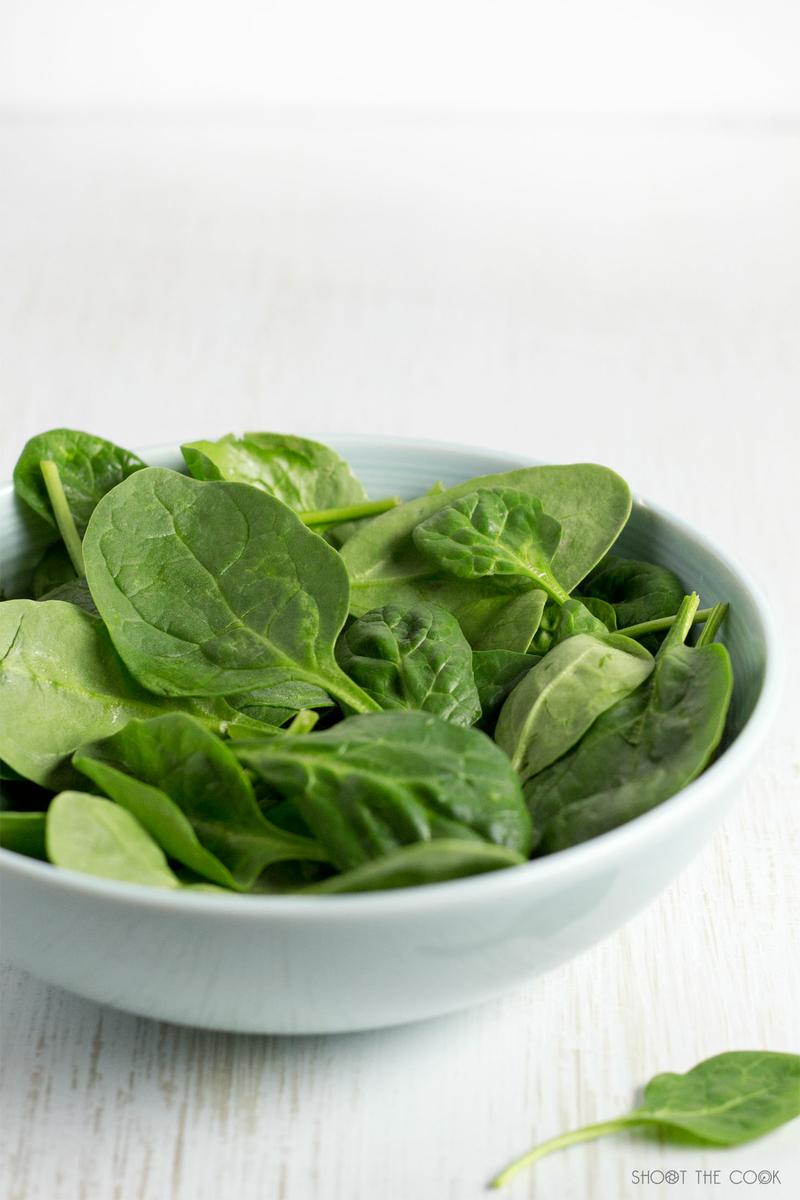 Lentejas en ensalada con espinacas