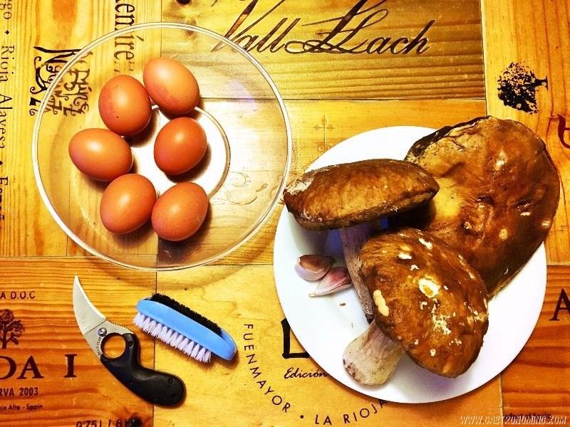 revuelto de boletus edulis