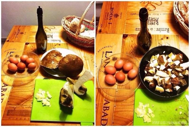 revuelto de boletus edulis