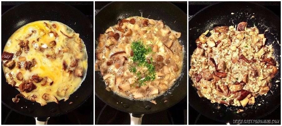 revuelto de boletus edulis