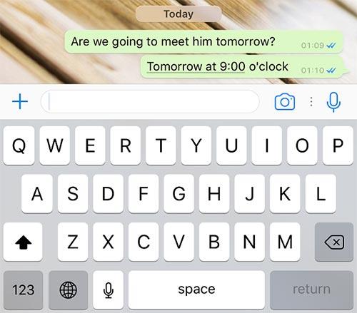 imagen subrayar whatsapp iphone