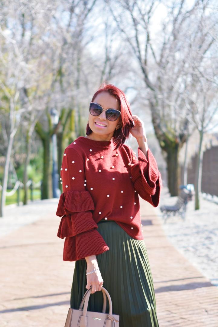 Jersey con manga acampanada