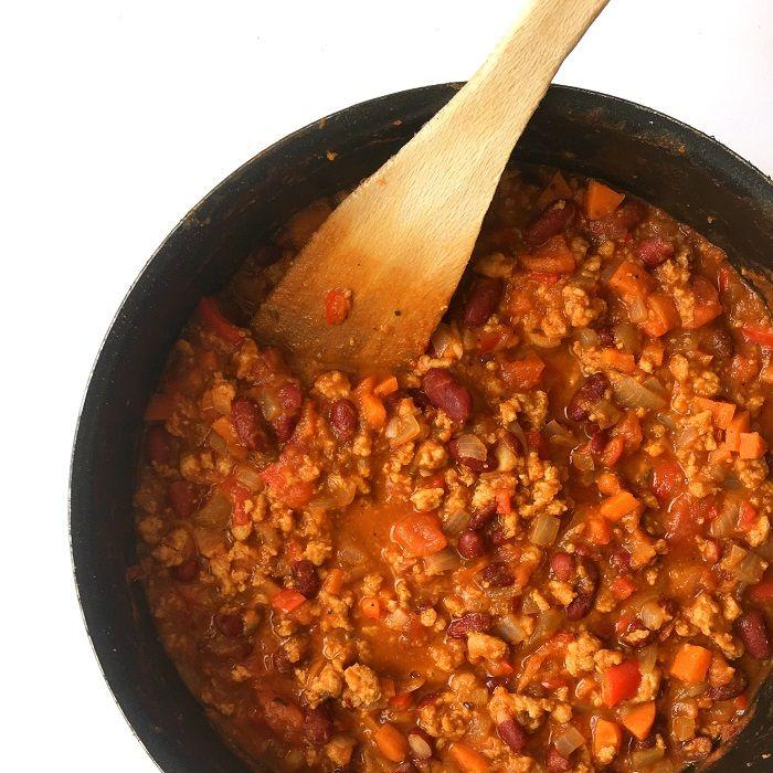 Chili con soja texturizada