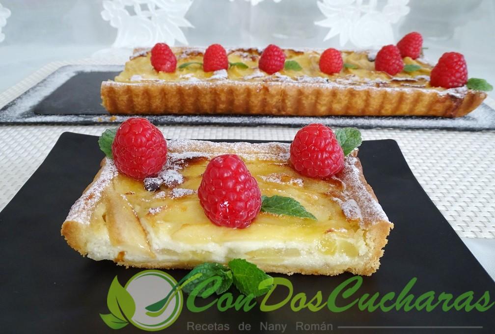 Tarta de peras y queso mascarpone