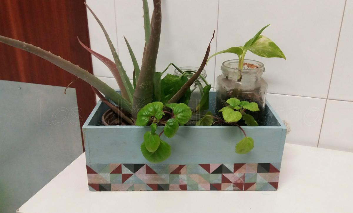 reciclar caja decoupage y chalkpaint