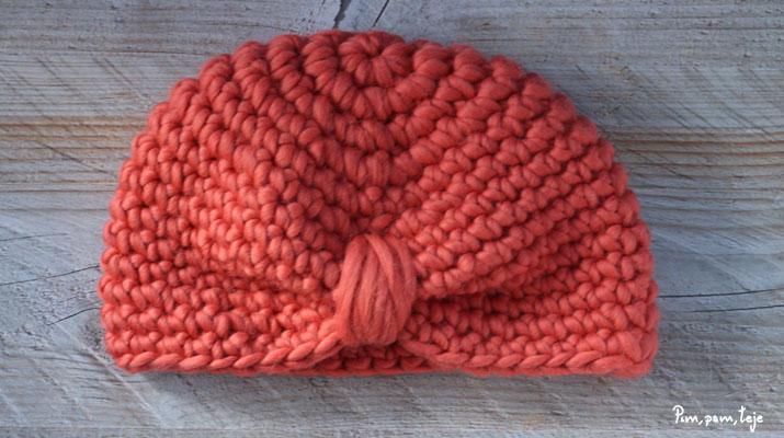 Patrón para tejer un gorro tipo hindú o turbante